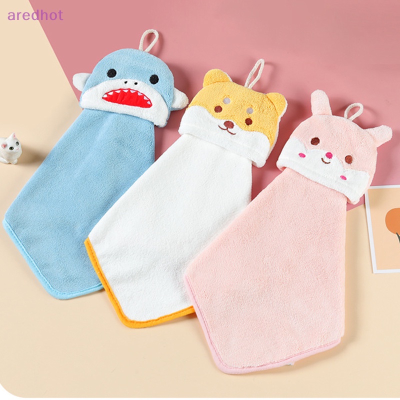 Khăn Lau Tay Dày Dặn Thấm Hút Tốt Nhanh Khô Có Túi Treo Được Hình Động Vật Hoạt Hình Dành Cho Trẻ Em Mới