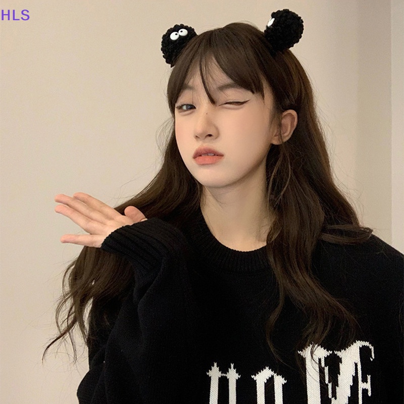 1 Cặp Kẹp Tóc Màu Đen Hình Hoạt Hình Dễ Thương Dành Cho Nữ