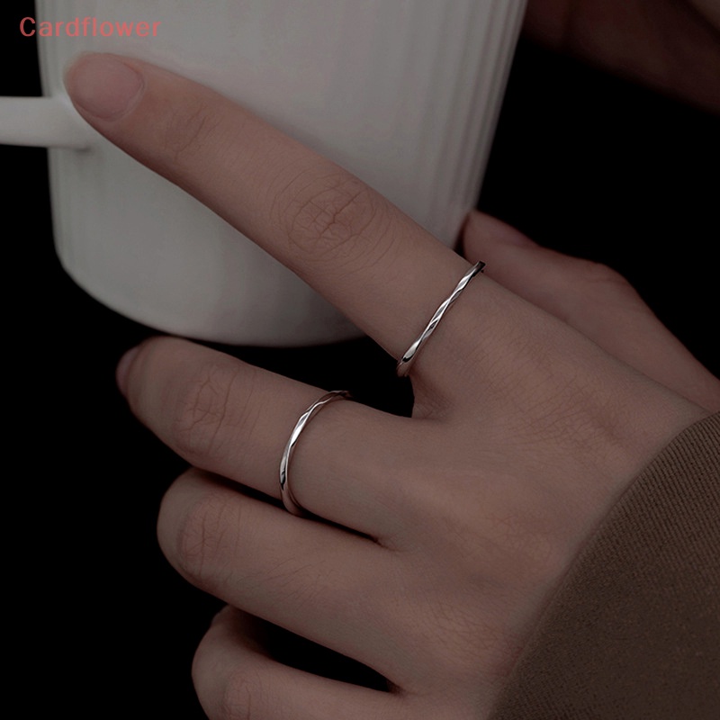 < Cardflower > Nhẫn Thời Trang Ins Đơn Giản Không Phai Màu Bạc Dễ Phối Đồ Trang Sức Đám Cưới Dành Cho Nữ