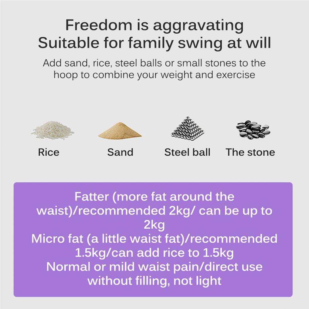 Vòng Mát Xa Eo Bằng Thép Không Gỉ Hai Màu Sắc Có Thể Tháo Rời