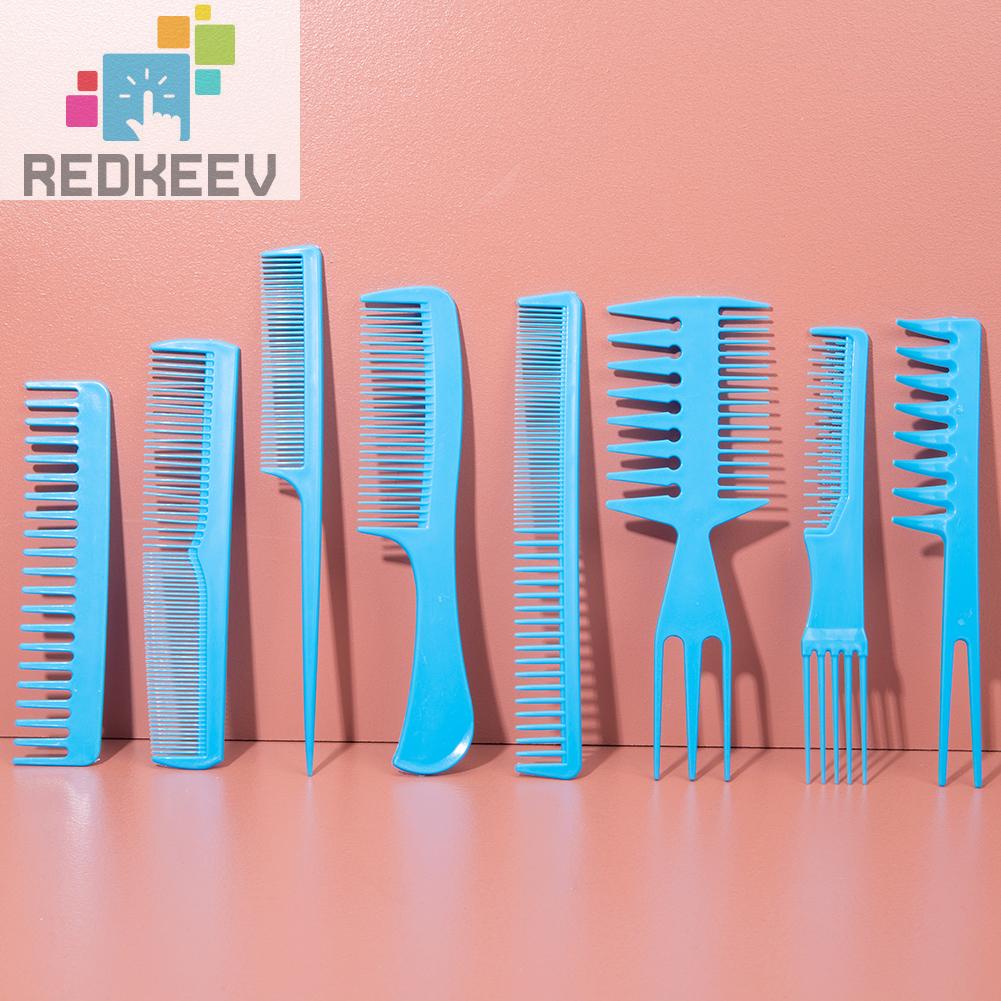 Set 8 Lược Chải Thẳng Râu Chuyên Nghiệp Không Độc Hại