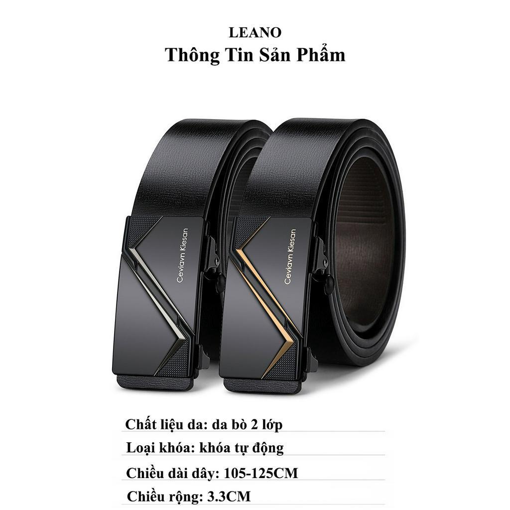 Thắt lưng nam da cao cấp LEANO khóa tự động CIEVIAVN KIESAN