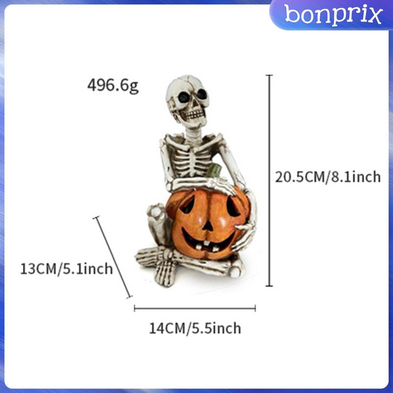 Đồ trang trí Xương Và Quả Bí Ngô Bằng Nhựa Resin Trang Trí Halloween