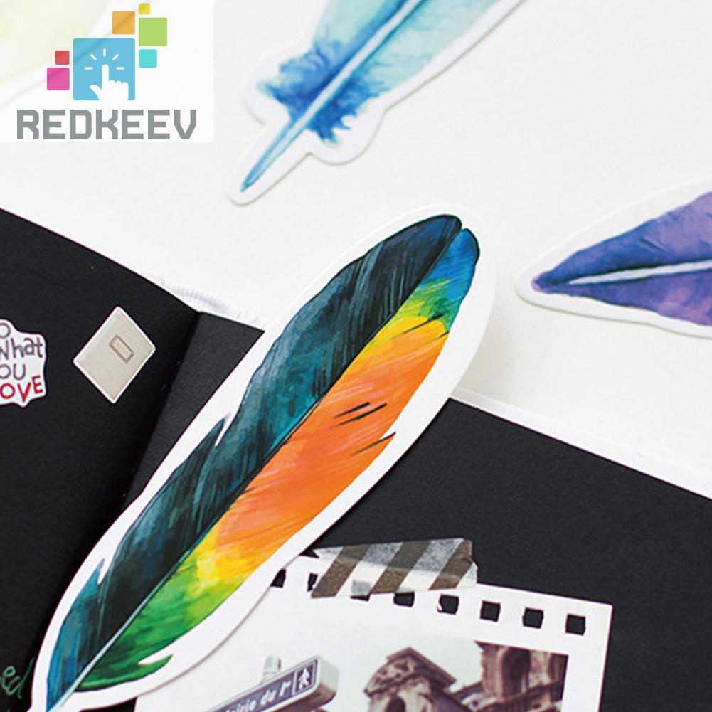 Bộ 30 Thẻ Đánh Dấu Trang Sách Hình Lông Vũ