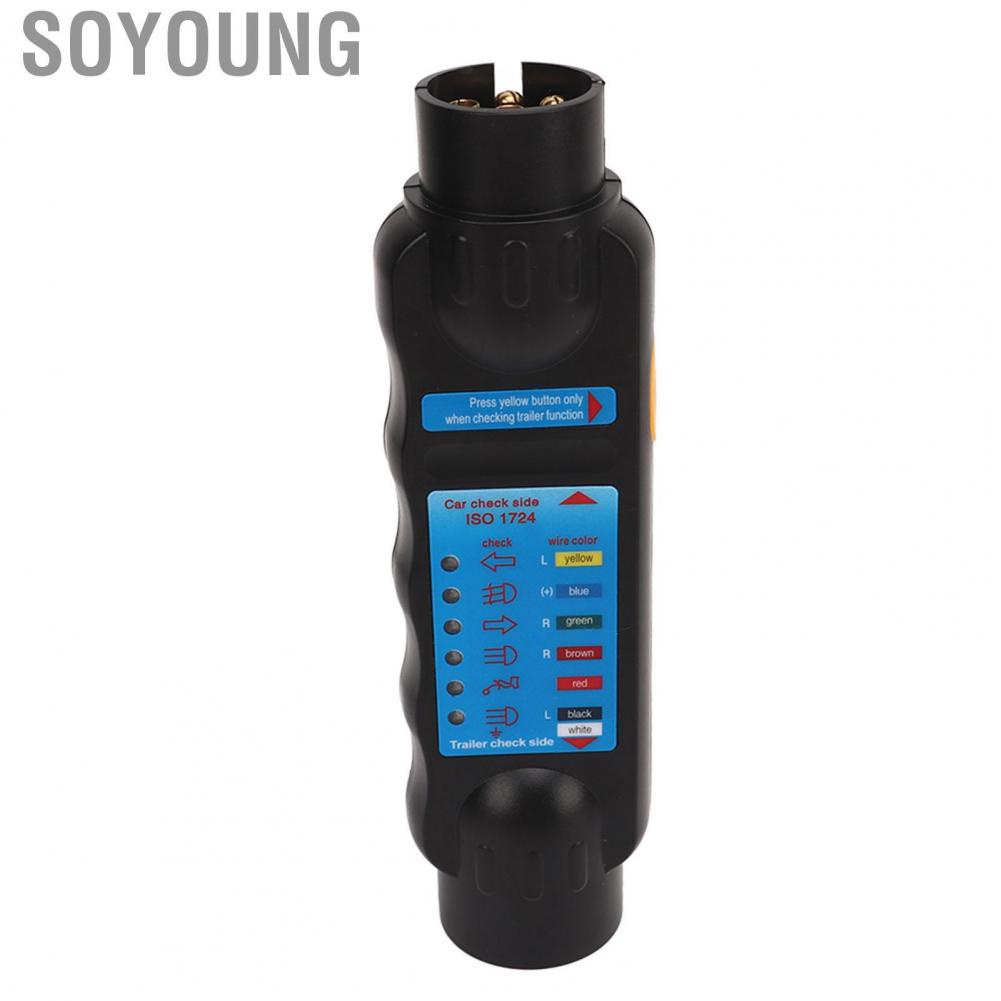 Soyoung Towing Light Diagnostic Tool 7pin Easy Operation 12V Plug and Play Trailer Wiring Circuit Tester  Powered for