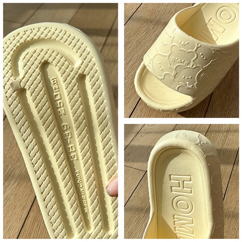 Dép quai ngang NEUFIGR bằng nhựa EVA siêu nhẹ in hình gấu đi trong nhà/văn phòng