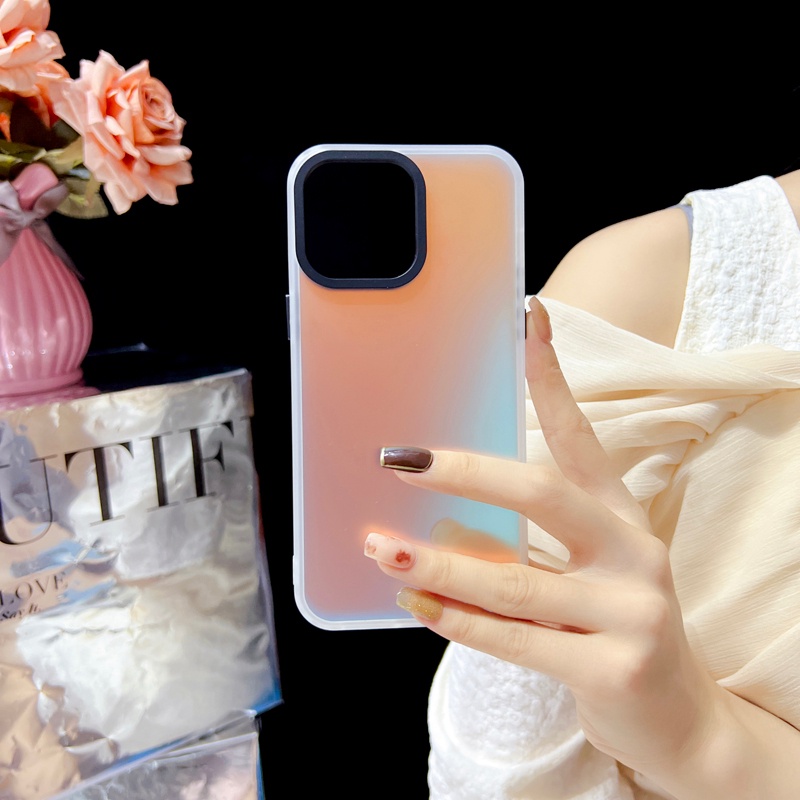 Ốp Điện Thoại Nhựa Acrylic Mặt Nhám Màu Gradient Cho Xiaomi Redmi Note 12 11 Pro 12S 11S 4G 5G