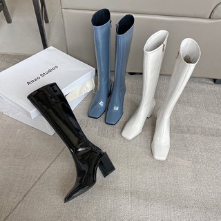 Giày boot cao gót mũi vuông phong cách hàn quốc cá tính dành cho nữ