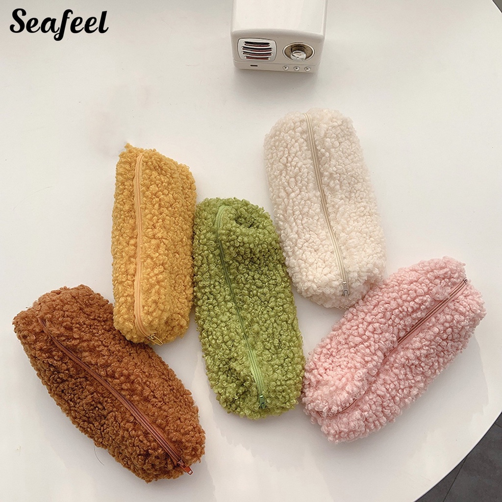 Túi Đựng Bút Bằng Vải Bông Chống Bụi Sức Chứa Lớn Dễ Thương Có Thể Tái Sử Dụng