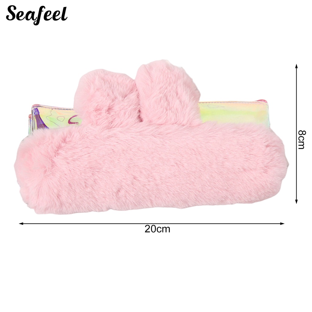 Túi Đựng Bút Hình Thỏ Nhồi Bông Dễ Thương Sáng Tạo