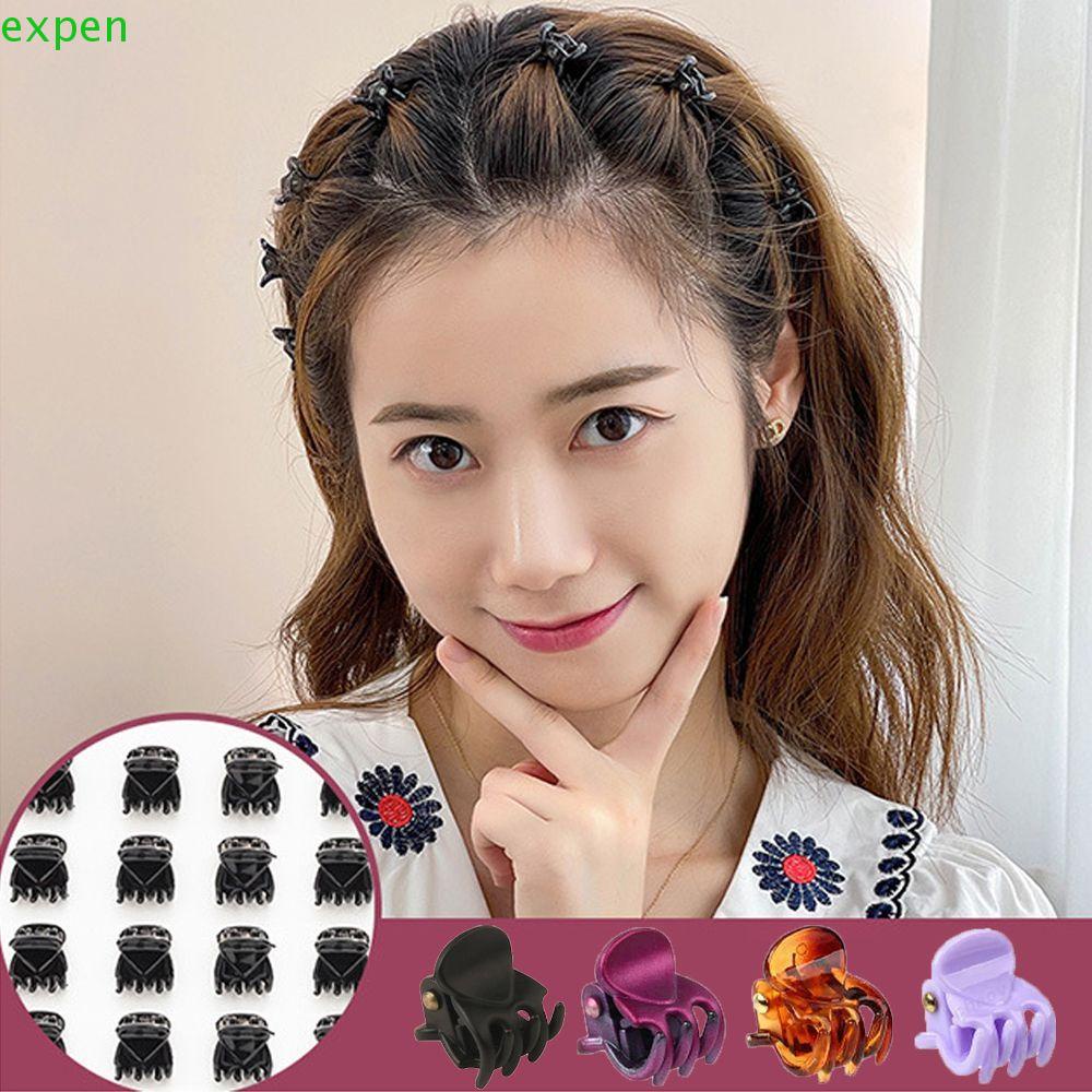 EXPEN Kẹp Tóc Càng Cua Màu Trơn Đơn Giản Thời Trang Phong Cách Hàn Quốc Cho Nữ