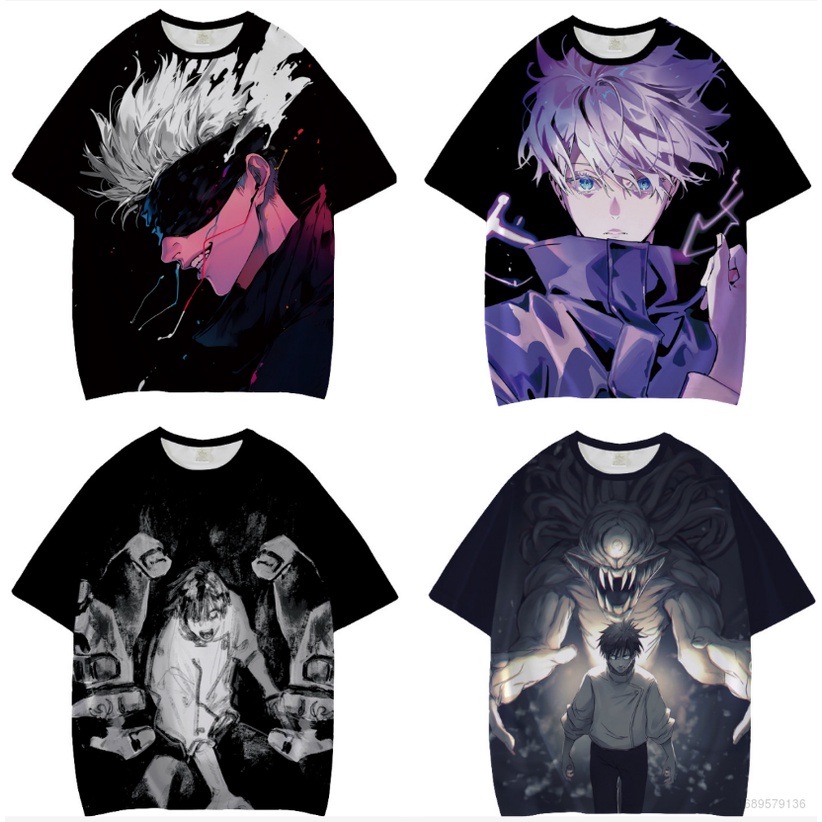 Áo Thun Tay Ngắn In Họa Tiết Anime Gojo Satoru 3D Thời Trang Cho Nam Và Nữ