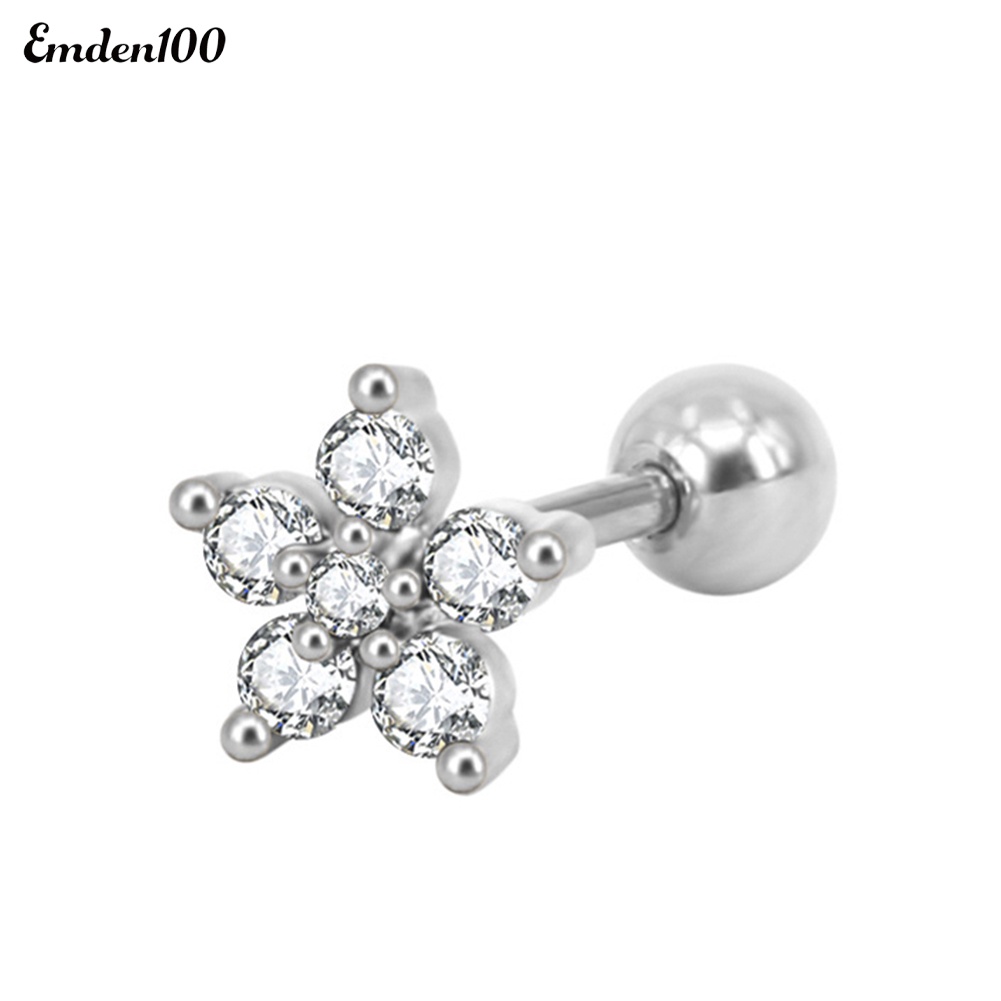 1 Khuyên Xỏ Sụn Tai Đính Đá Thời Trang Nữ