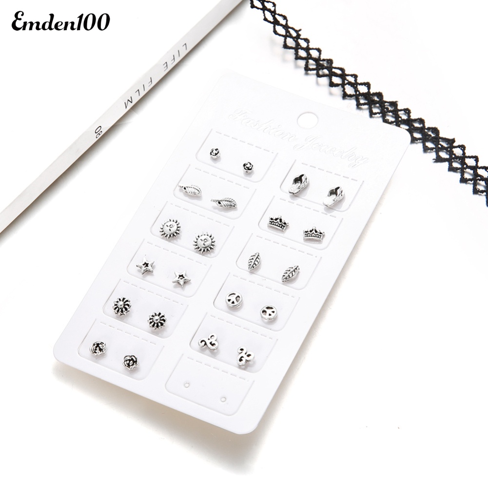 Bộ 11 Đôi Khuyên Tai Nữ Phong Cách Bohemian Xinh Xắn