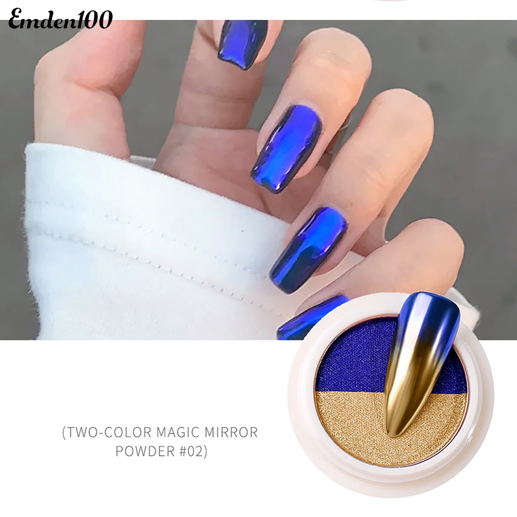 Bột Tráng Gương Hai Màu Sắc Dùng Để Trang Trí Móng Nghệ Thuật