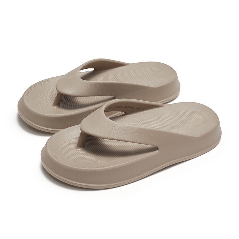 Huaqoo Dép bánh mì guốc dép giày nữ Màu Sắc Đơn Giản Thoải Mái Cao Gót Chống Trơn Trượt dép đế xuồng 31ZHDLX071713