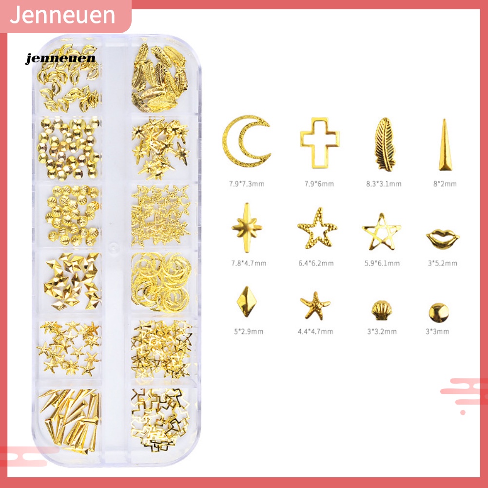 Hộp Phụ Kiện Đinh Tán Kim Loại Trang Trí Móng Nghệ Thuật