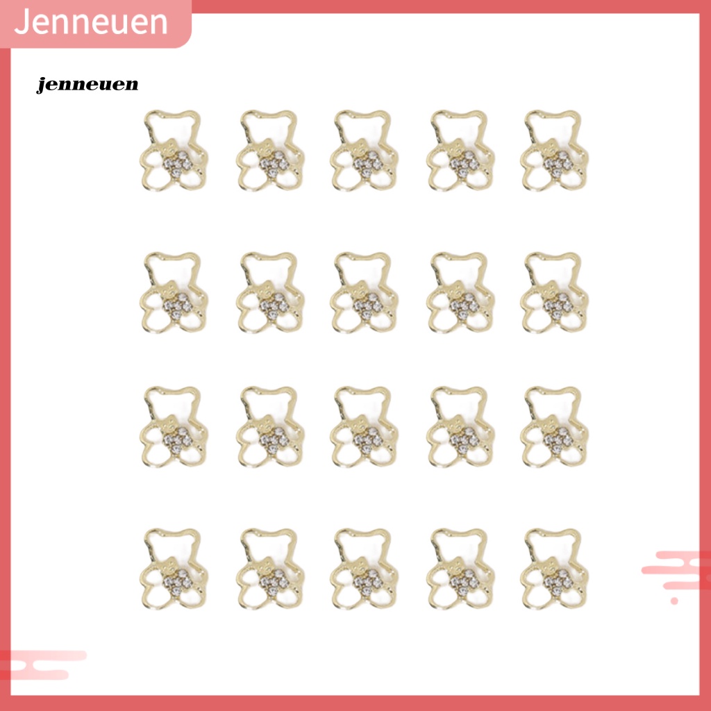 Set 20 Phụ Kiện Trang Trí Móng Tay Đính Nơ Xinh Xắn