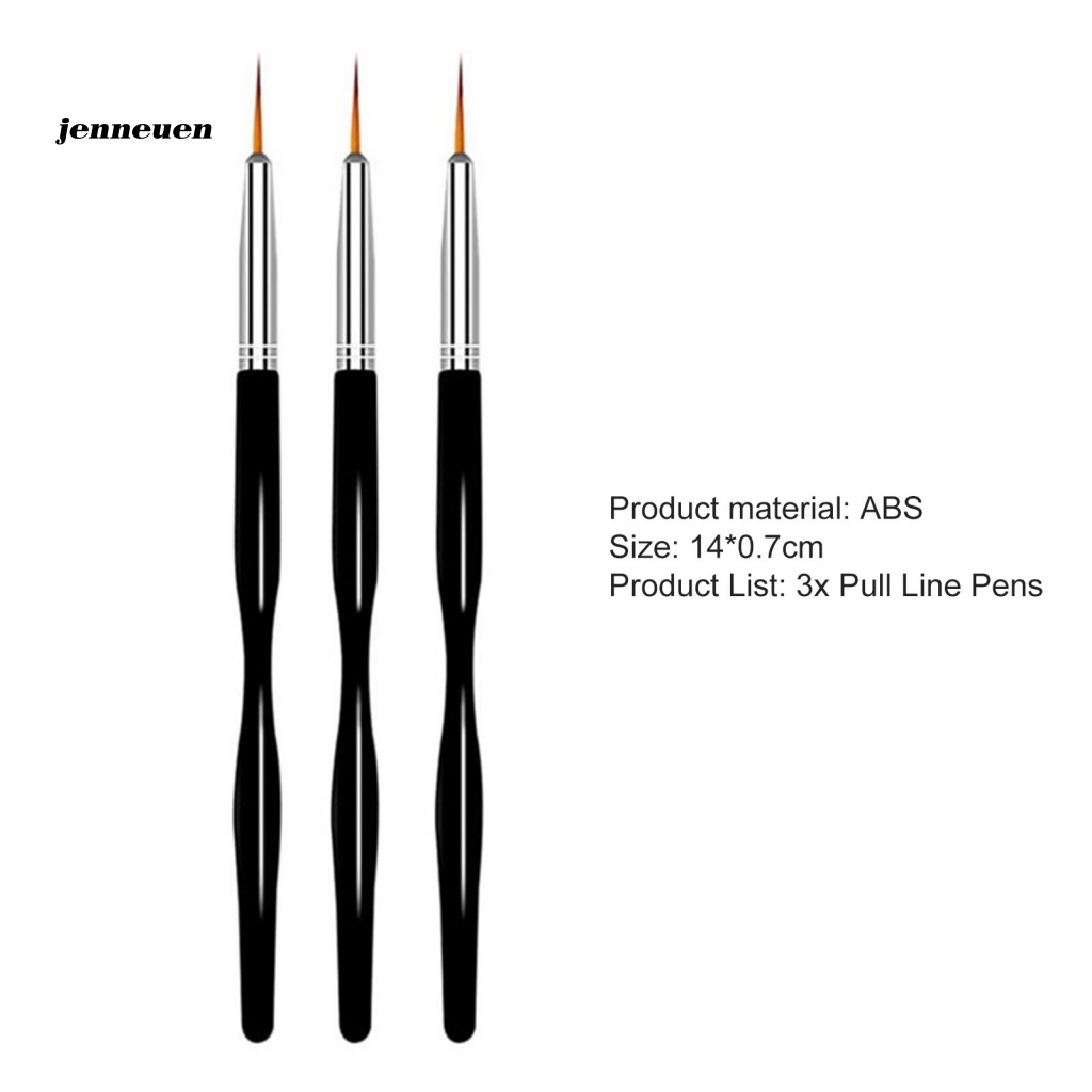 Set 3 Bút Vẽ Trang Trí Móng Nghệ Thuật Chống Mài Mòn