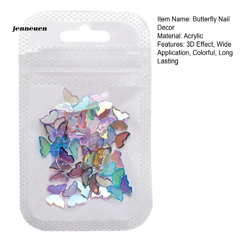 Set 30 Phụ Kiện Trang Trí Móng Tay Nghệ Thuật Hình Bướm Dễ Sử Dụng