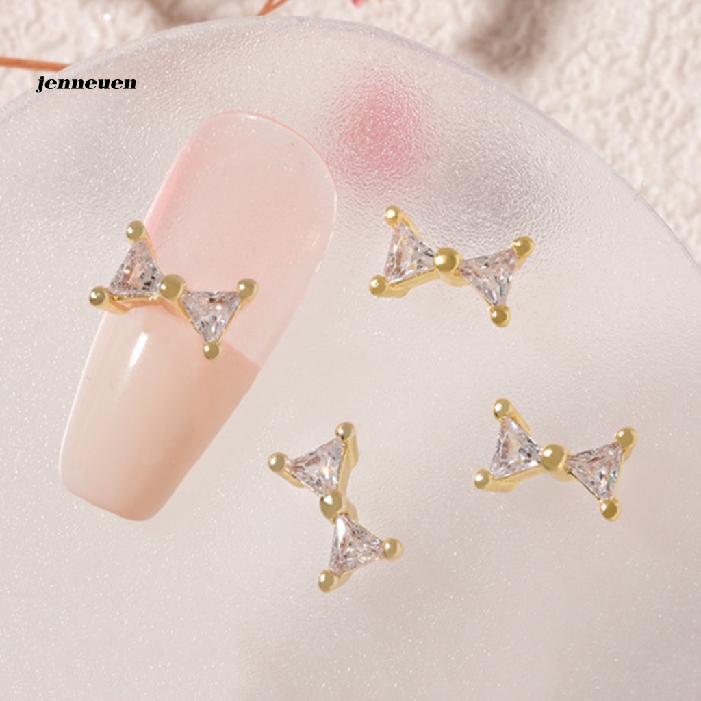 Phụ Kiện Trang Trí Móng Tay Hình Nơ 3D Lấp Lánh Thân Thiện Với Môi Trường