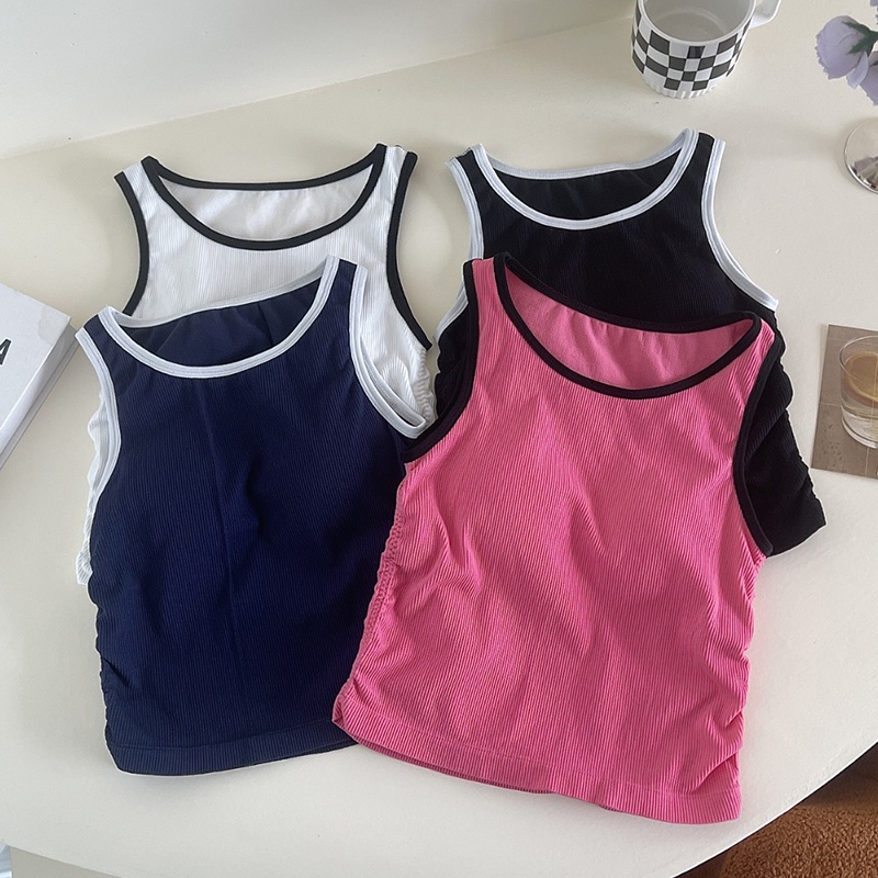 Áo Croptop Hai Dây Dáng Ôm Phong Cách Hàn Quốc Thời Trang Mùa Hè Cho Nữ