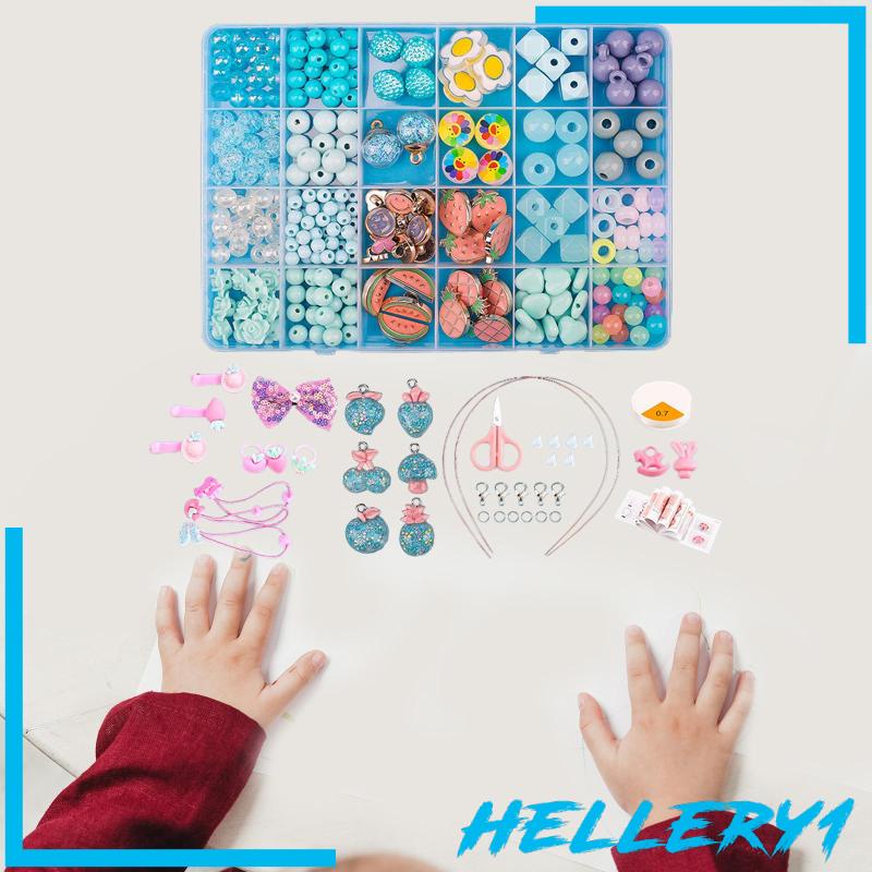 Bộ Hạt Acrylic Nhiều Màu Sắc Dùng Làm Trang Sức Cho Bé