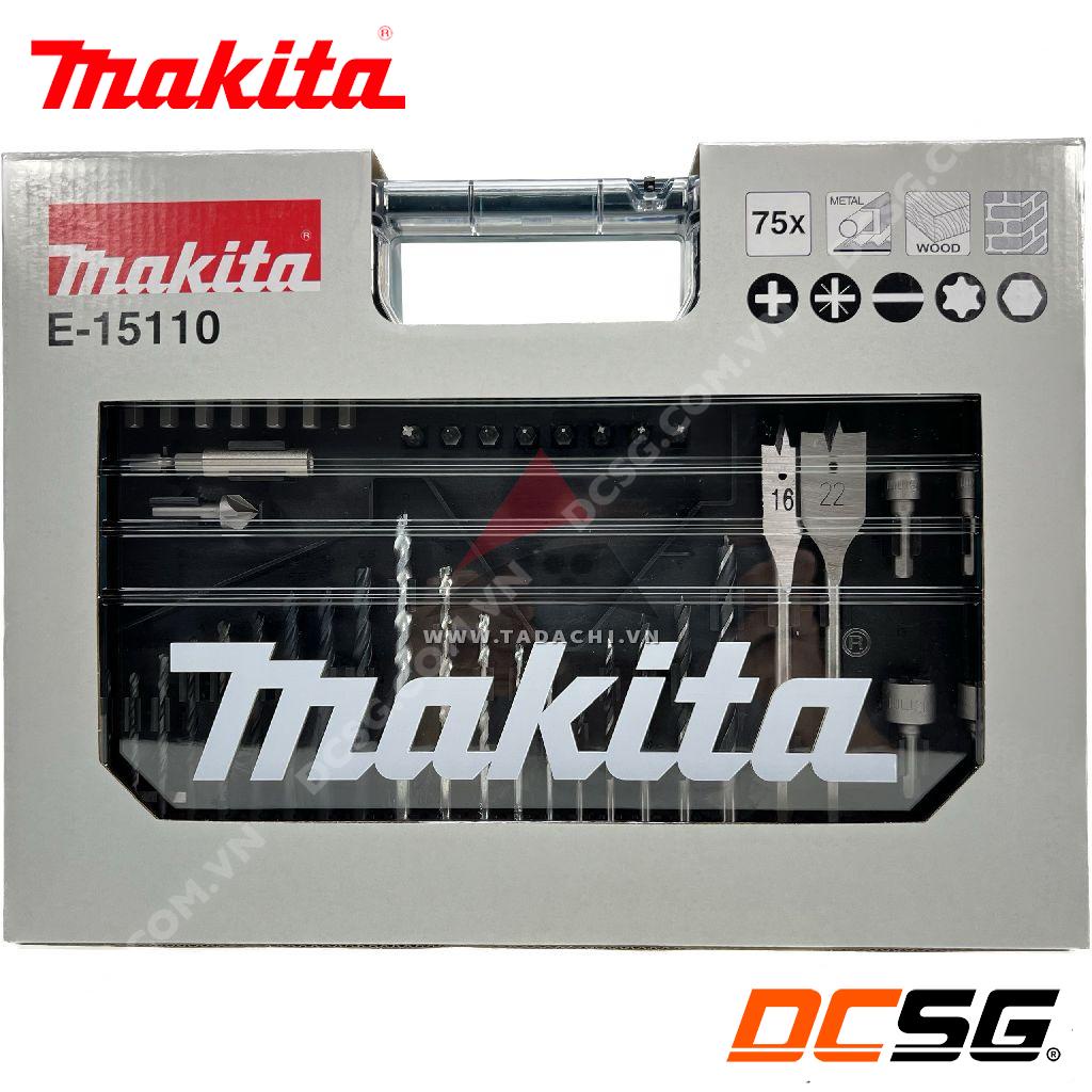 Bộ phụ kiện mũi khoan và vít 75 chi tiết Makita E-15110 | DCSG