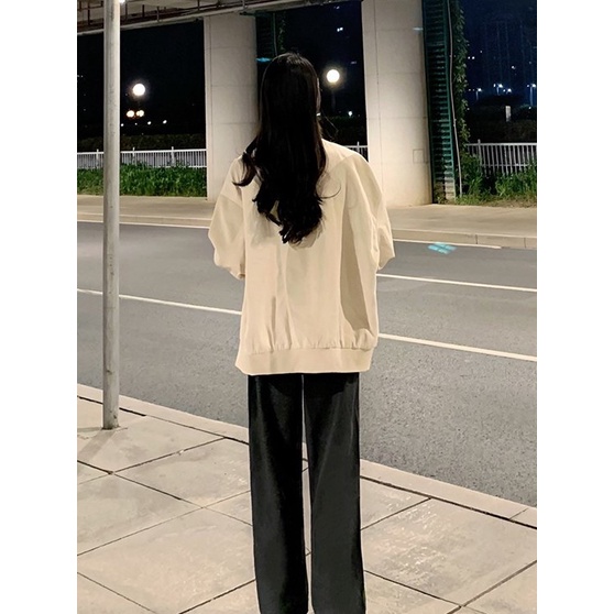 Áo Khoác Bóng Chày Vải Nhung Phong Cách Retro Mỹ Thời Trang Xuân Thu Mới Cho Nữ