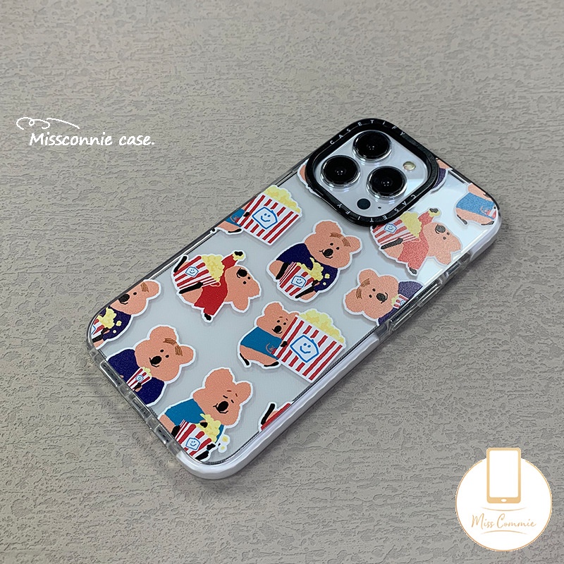 Ốp Điện Thoại Họa Tiết Hoạt Hình Gấu / Quả Bắp Rang Bơ Cho IPhone 7 8 Plus 11 XR 11 13 14 12 Pro Max X XS Max 14 13 Pro