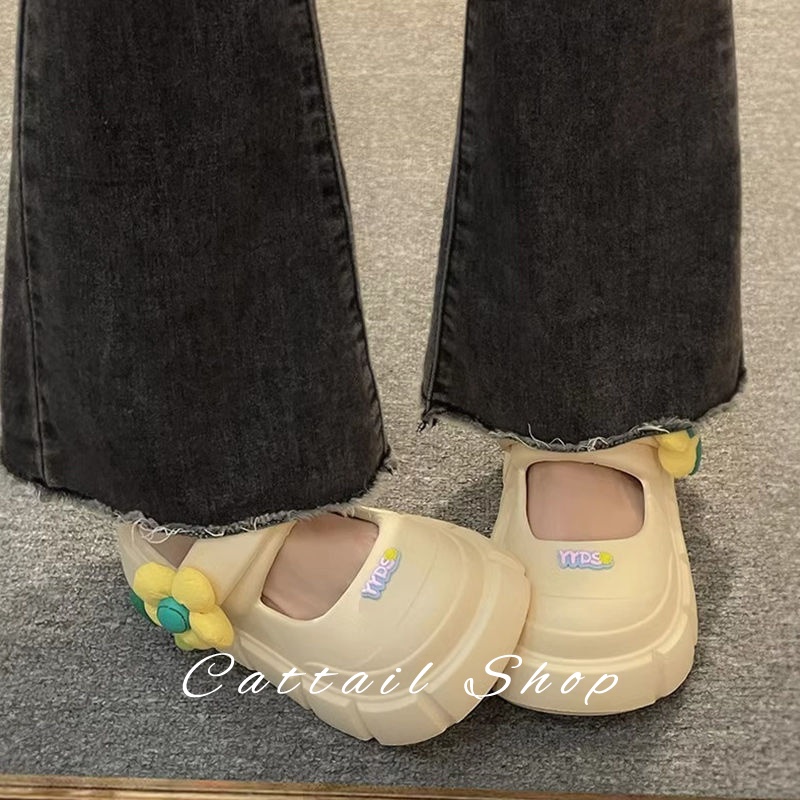 Cattail dép nữ dép cross dép bánh mì nữ dép bánh mì nữ Chống Trượt 071806