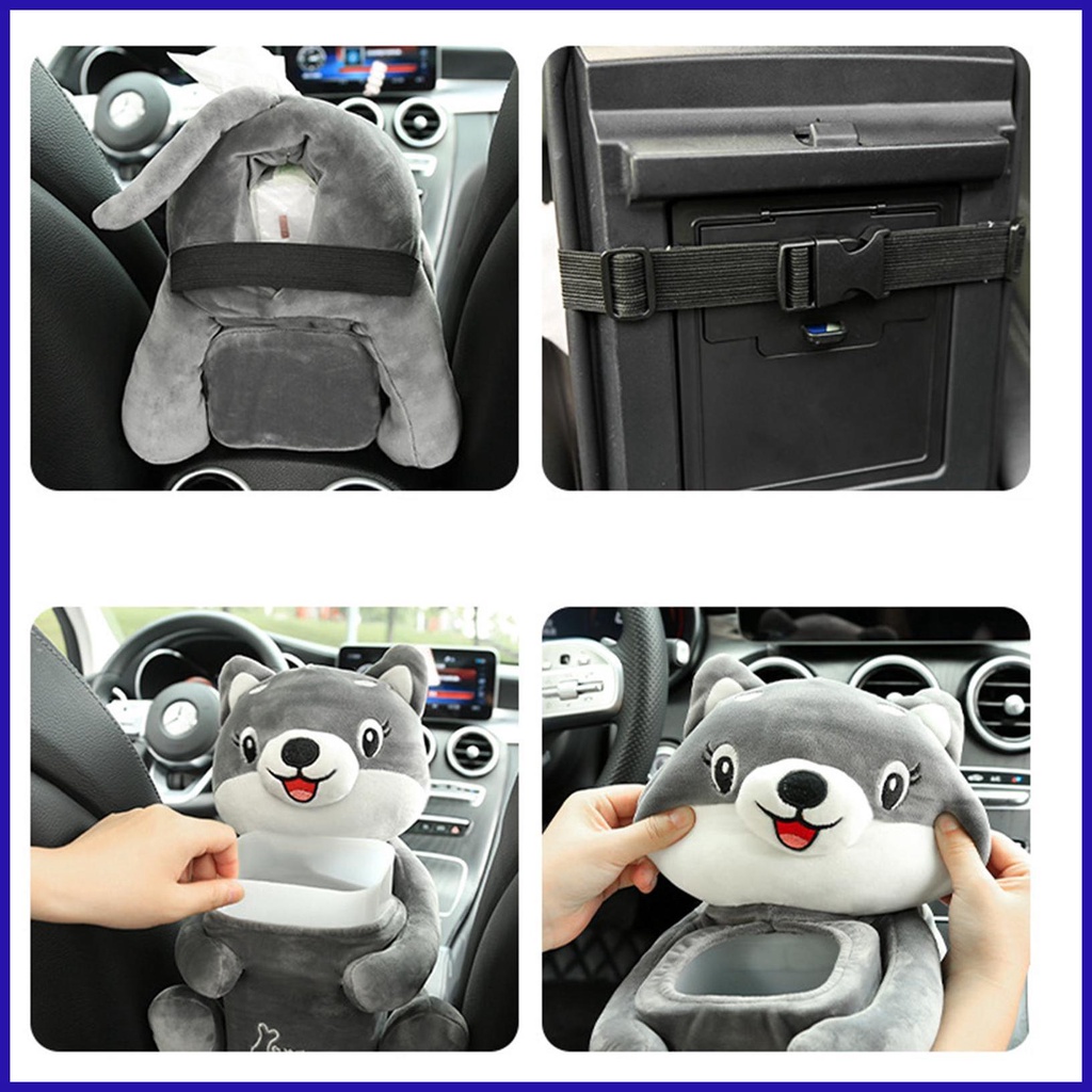 Thùng Rác Đa Năng Hình Động Vật Dễ Thương Cho Xe Hơi