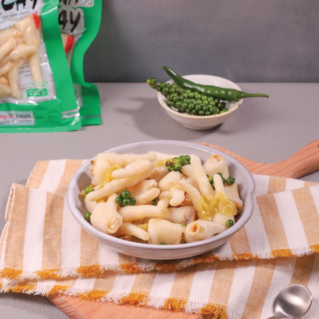 Chân gà cay Hey Yo sả ớt 80g đồ ăn vặt Việt Nam đảm bảo ATVSTP