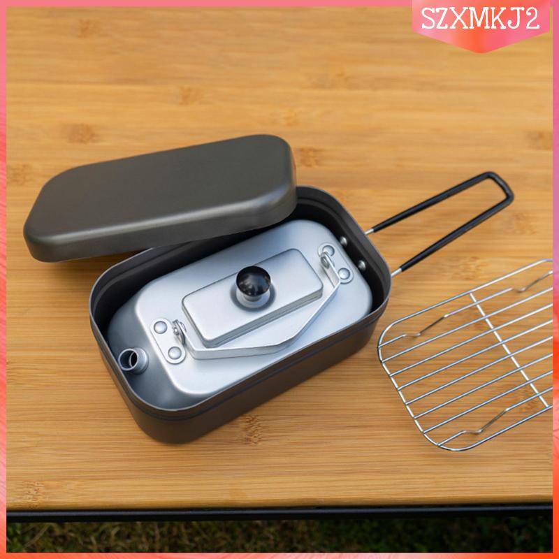 Ấm Đun Nước 0.3L Bằng Hợp Kim Nhôm Có Tay Cầm Tiện Dụng Khi Đi Cắm Trại