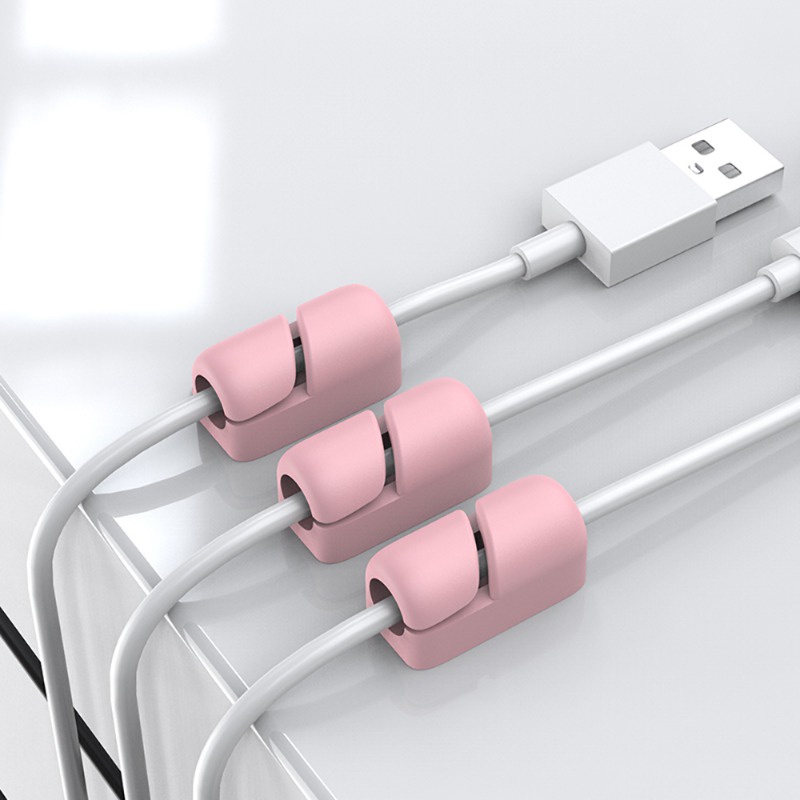 1 Kẹp Cố Định Dây Cáp USB Đa Năng 4 Màu Sắc Tiện Dụng Cho Gia Đình / Văn Phòng