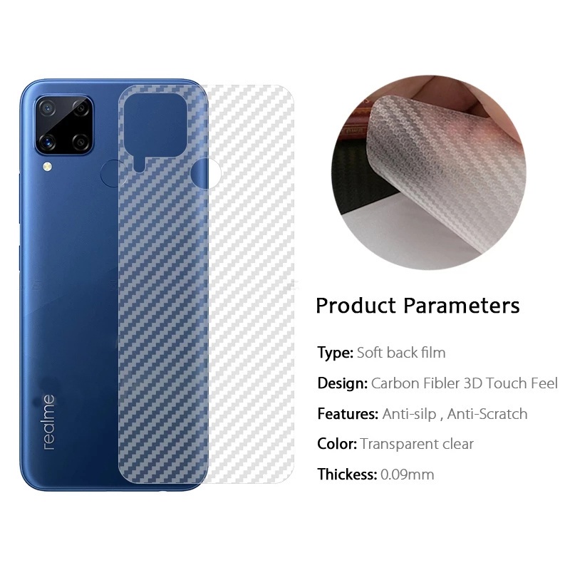 Miếng dán bảo vệ mặt sau bằng sợi carbon độc đáo cho OPPO Reno 10 8T 8Z 7Z Reno10 Reno8 T Pro+ Plus 5G 4G 2023