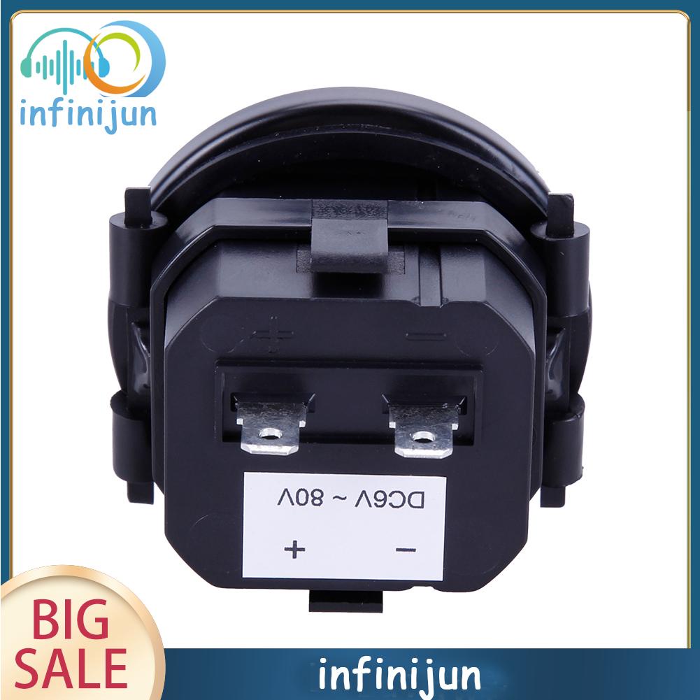 Đồng Hồ Đo Giờ 12v 24v 36v Màn Hình Tròn 2 "Chống Thấm Nước Chuyên Dụng Cho Tàu
