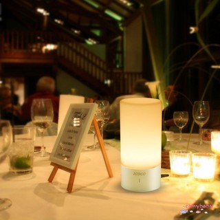 【OMB】 Table Lamp Touch Sensor Bedside Lamp + Dimmable Light & Color Changing RGB
