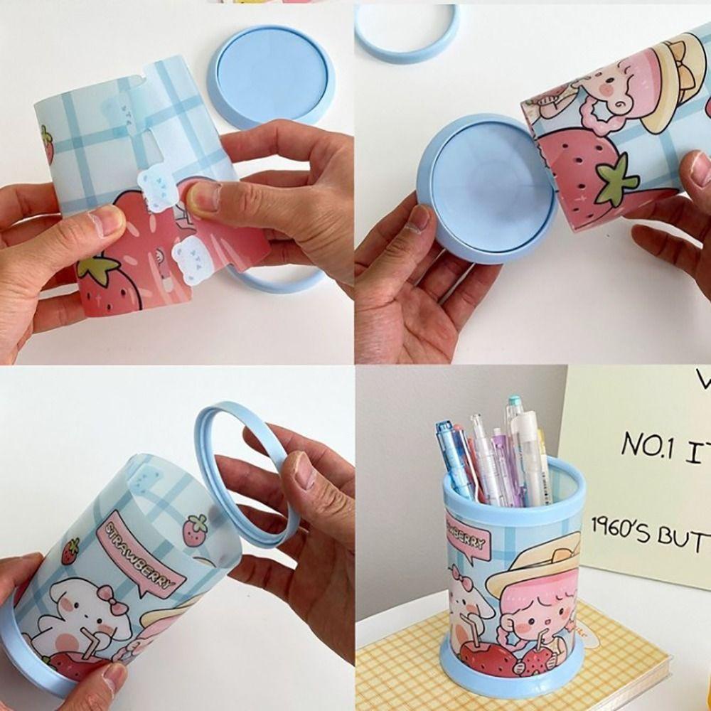 Risedot Đựng Bút Hình Tròn Họa Tiết Hoạt Hình Dễ Thương