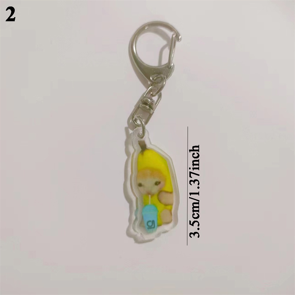 Móc Khóa Acrylic Hình Mèo Hoạt Hình / Chuối Sáng Tạo