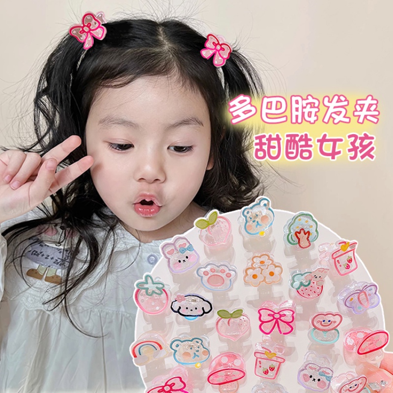 Kẹp Tóc Nhỏ Hình Hoạt Hình Dễ Thương 99% Cho Bé