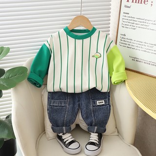 Bộ 2 Món Gồm Áo Hoodie Và Quần Jean Dài Thời Trang Mùa Thu Cho Bé Trai / Bé Gái