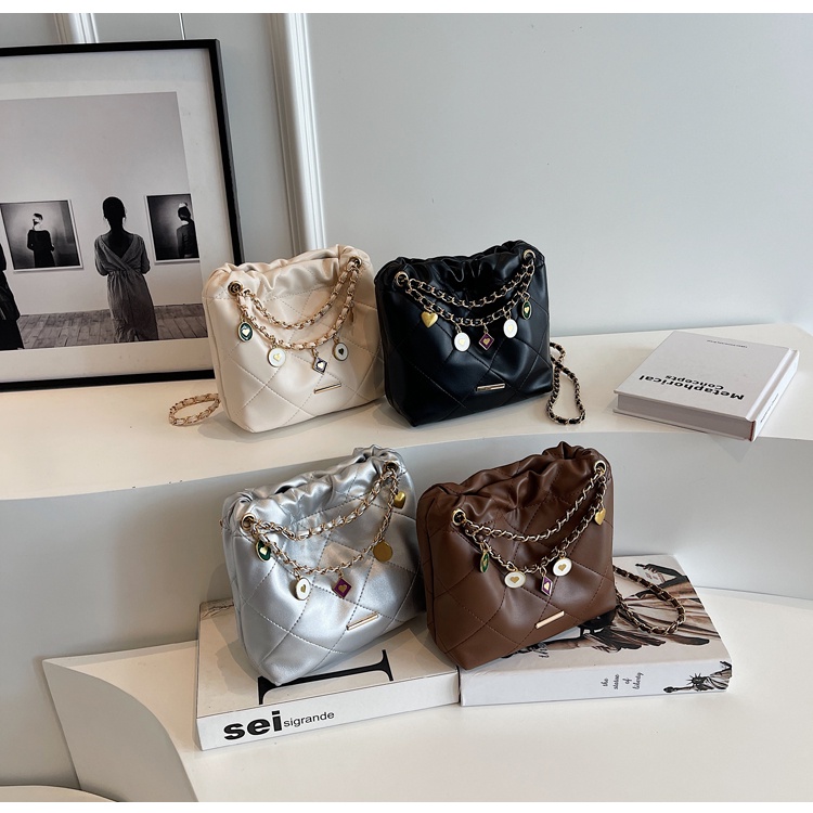 Túi Xách Da PU Đeo Chéo Màu Trơn Thời Trang Nữ Tính