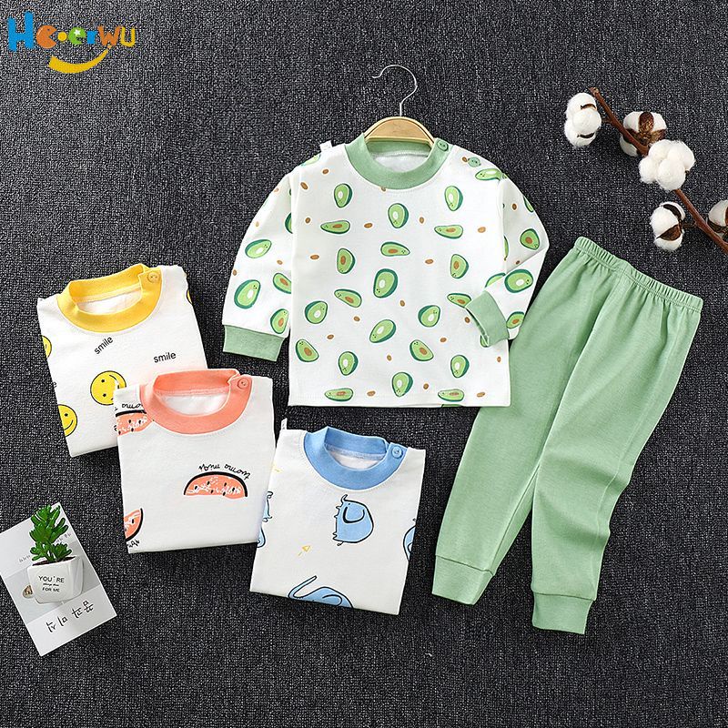 Haoerwu Bộ Đồ Ngủ Tay Dài Quần Dài Giữ Ấm Điều Hòa Không Khí Mặc Ở Nhà Cỡ Nhỏ Và Vừa Cho Trẻ Em