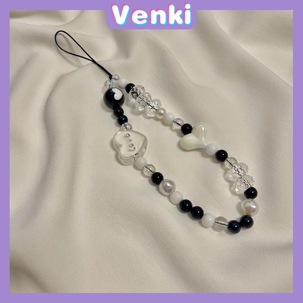 Venki - Ốp Lưng Điện Thoại Dây Vòng Tay Đính Hạt Màu Đẹp Đa Dạng Kiểu Dáng Mặt Cười Love Hạt Tương Thích Màu Sắc iPhone