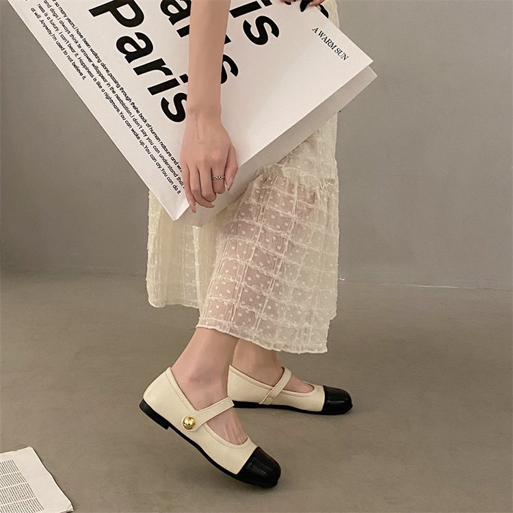 Giày Búp Bê Da PU Mũi Vuông Thời Trang Dành Cho Nữ