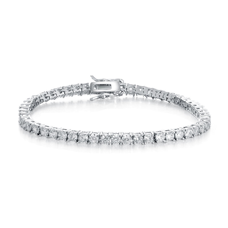 Vòng Tay Mạ Vàng 18k Đính Đá Zircon Thời Trang Cho Nam Nữ