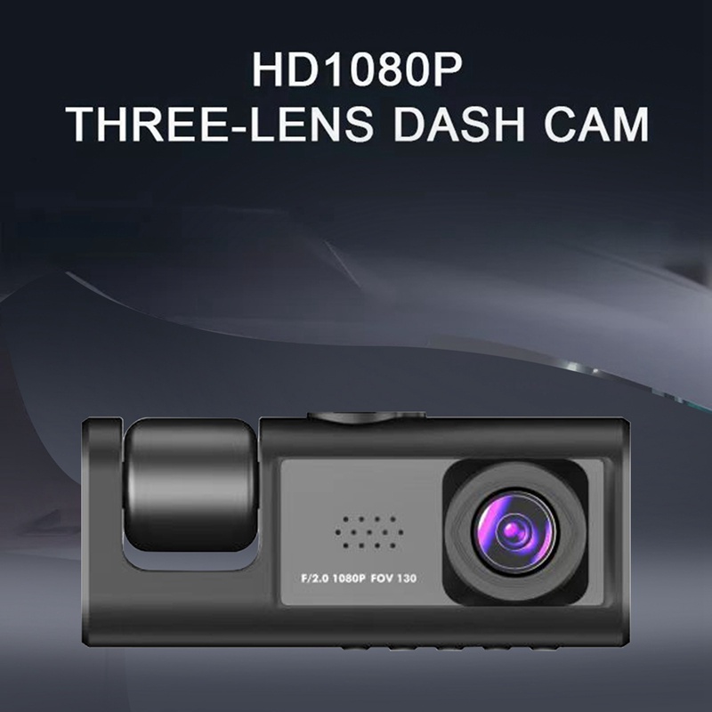 1 Bộ 3 Camera Hành Trình Màn Hình 1080P 2 Inch Cho Xe Taxi Uber