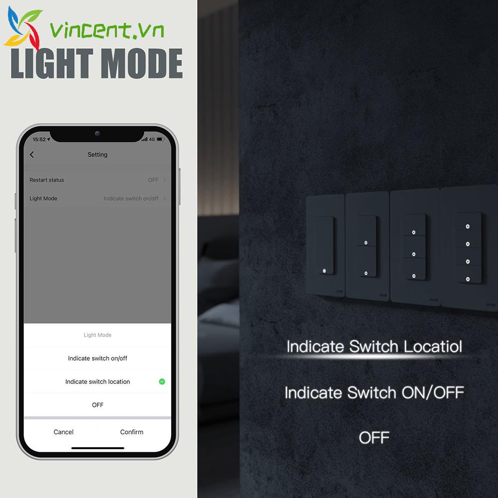 Công TắC ĐèN WiFi KèM Phụ KiệN Chuyên DụNg Cho Alexa Google