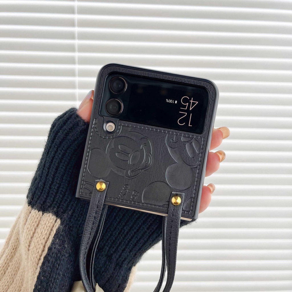 Ốp Điện Thoại Nắp Gập Họa Tiết Hoạt Hình Dễ Thương Sang Trọng Cho Samsung Galaxy Z Flip 4 Z Flip 3 Samsung Z Flip4 Z Flip3